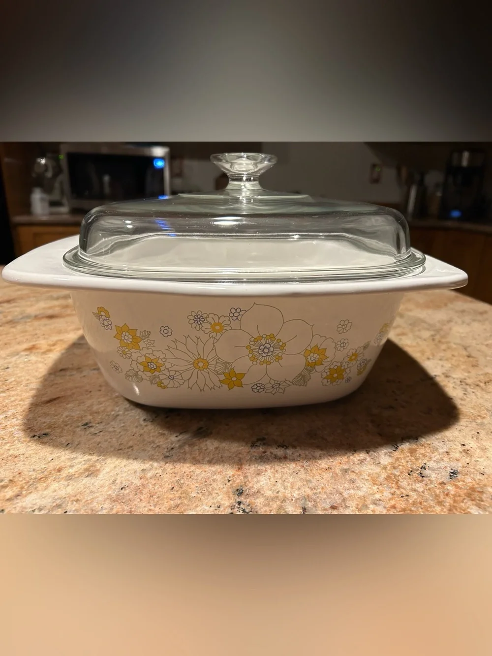Corningware “Floral Bouquet” P-34-B Dutch Oven 5Qt with Pyrex Glass Lid A-12-C